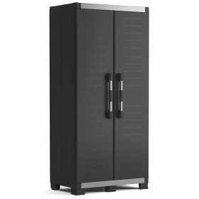 Keter Lagerschrank mit Einlegeböden Garage XL Schwarz Silbern 188 cm