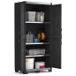 Keter Lagerschrank mit Einlegeböden Garage XL Schwarz Silbern 188 cm Keter Lagerschrank mit Einlegeböden Garage XL Schwarz Silbern 188 cm
