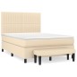 vidaXL Boxspringbett mit Matratze Creme 140x200 cm Stoff vidaXL Boxspringbett mit Matratze Creme 140x200 cm Stoff