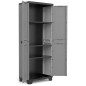Keter Lagerschrank mit Regalböden Stilo Grau und Schwarz 173 cm Keter Lagerschrank mit Regalböden Stilo Grau und Schwarz 173 cm