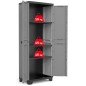 Keter Lagerschrank mit Regalböden Stilo Grau und Schwarz 173 cm Keter Lagerschrank mit Regalböden Stilo Grau und Schwarz 173 cm