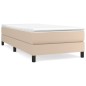 vidaXL Boxspringbett mit Matratze Cappuccino-Braun 90x190cm Kunstleder vidaXL Boxspringbett mit Matratze Cappuccino-Braun 90x190cm Kunstleder