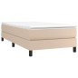 vidaXL Boxspringbett mit Matratze Cappuccino-Braun 90x190cm Kunstleder vidaXL Boxspringbett mit Matratze Cappuccino-Braun 90x190cm Kunstleder