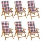 vidaXL Gartenstühle mit Kissen 6 Stk. Massivholz Teak vidaXL Gartenstühle mit Kissen 6 Stk. Massivholz Teak