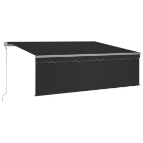 vidaXL Markise Automatisch mit Rollo LED Windsensor 4,5x3 m Anthrazit