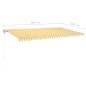 vidaXL Markise Manuell Einziehbar mit LED 6x3 m Gelb und Weiß vidaXL Markise Manuell Einziehbar mit LED 6x3 m Gelb und Weiß