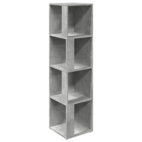 vidaXL Eckregal Betongrau 33x33x132 cm Holzwerkstoff