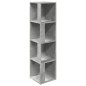 vidaXL Eckregal Betongrau 33x33x132 cm Holzwerkstoff vidaXL Eckregal Betongrau 33x33x132 cm Holzwerkstoff