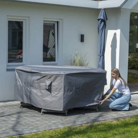 Madison Gartenmöbel-Abdeckung Rund 200 cm Grau 