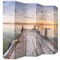 vidaXL Raumteiler klappbar 228 x 170 cm See mit Steg vidaXL Raumteiler klappbar 228 x 170 cm See mit Steg