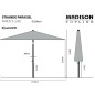 Madison Sonnenschirm Paros II Luxe 300 cm Saphirblau Madison Sonnenschirm Paros II Luxe 300 cm Saphirblau