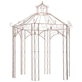 vidaXL Gartenpavillon Antikbraun 3 m Eisen 