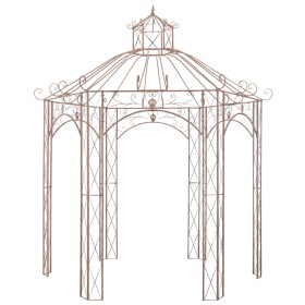 vidaXL Gartenpavillon Antikbraun 3 m Eisen 