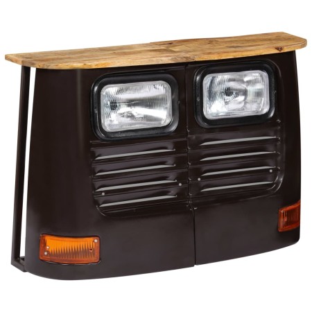 vidaXL LKW-Sideboard Massivholz Mango Dunkelgrau