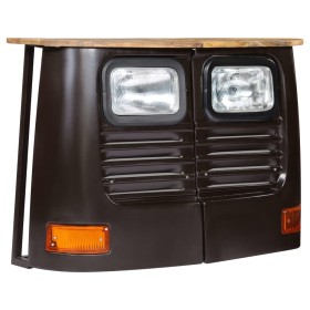 vidaXL LKW-Sideboard Massivholz Mango Dunkelgrau