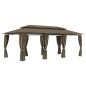 vidaXL Pavillon mit Vorhängen 600x298x270 cm Taupe 180 g/m² vidaXL Pavillon mit Vorhängen 600x298x270 cm Taupe 180 g/m²