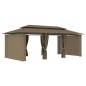 vidaXL Pavillon mit Vorhängen 600x298x270 cm Taupe 180 g/m² vidaXL Pavillon mit Vorhängen 600x298x270 cm Taupe 180 g/m²