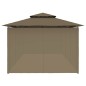 vidaXL Pavillon mit Vorhängen 600x298x270 cm Taupe 180 g/m² vidaXL Pavillon mit Vorhängen 600x298x270 cm Taupe 180 g/m²