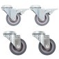 vidaXL Lenkrollen mit Bolzenloch 4 Stk. 50 mm vidaXL Lenkrollen mit Bolzenloch 4 Stk. 50 mm