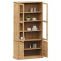 vidaXL Vitrine VIGO 85x35x170 cm Massivholz Kiefer vidaXL Vitrine VIGO 85x35x170 cm Massivholz Kiefer