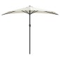 vidaXL Balkon-Sonnenschirm mit Alu-Mast Sandfarben 270x144 cm Halbrund