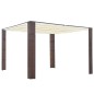 vidaXL Pavillon mit Dach Poly Rattan 300x300x200 cm Braun und Creme vidaXL Pavillon mit Dach Poly Rattan 300x300x200 cm Braun und Creme