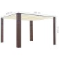 vidaXL Pavillon mit Dach Poly Rattan 300x300x200 cm Braun und Creme vidaXL Pavillon mit Dach Poly Rattan 300x300x200 cm Braun und Creme
