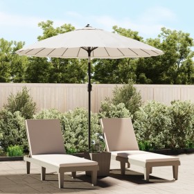 vidaXL Sonnenschirm mit Aluminium-Mast 270 cm Sandweiß