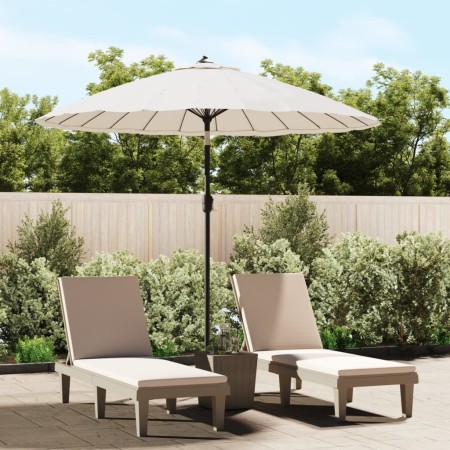 vidaXL Sonnenschirm mit Aluminium-Mast 270 cm Sandweiß