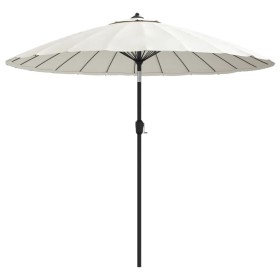 vidaXL Sonnenschirm mit Aluminium-Mast 270 cm Sandweiß
