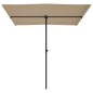 vidaXL Sonnenschirm mit Aluminium-Mast 2x1,5 m Taupe vidaXL Sonnenschirm mit Aluminium-Mast 2x1,5 m Taupe