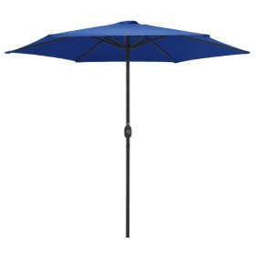 vidaXL Sonnenschirm mit Aluminium-Mast 270 x 246 cm Azurblau