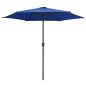 vidaXL Sonnenschirm mit Aluminium-Mast 270 x 246 cm Azurblau vidaXL Sonnenschirm mit Aluminium-Mast 270 x 246 cm Azurblau