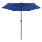 vidaXL Sonnenschirm mit Aluminium-Mast 270 x 246 cm Azurblau vidaXL Sonnenschirm mit Aluminium-Mast 270 x 246 cm Azurblau