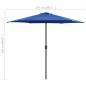 vidaXL Sonnenschirm mit Aluminium-Mast 270 x 246 cm Azurblau vidaXL Sonnenschirm mit Aluminium-Mast 270 x 246 cm Azurblau
