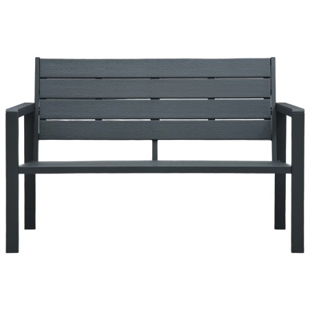 vidaXL Gartenbank 120 cm HDPE Grau Holz-Optik
