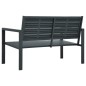 vidaXL Gartenbank 120 cm HDPE Grau Holz-Optik vidaXL Gartenbank 120 cm HDPE Grau Holz-Optik