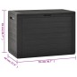 vidaXL Gartentruhe Anthrazit 78x44x55 cm vidaXL Gartentruhe Anthrazit 78x44x55 cm