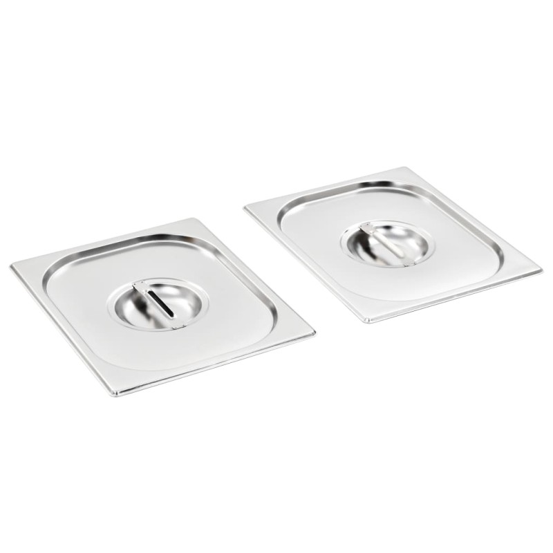 Deckel für GN 1/2 Behälter 2 Stk. Edelstahl Deckel für GN 1/2 Behälter 2 Stk. Edelstahl
