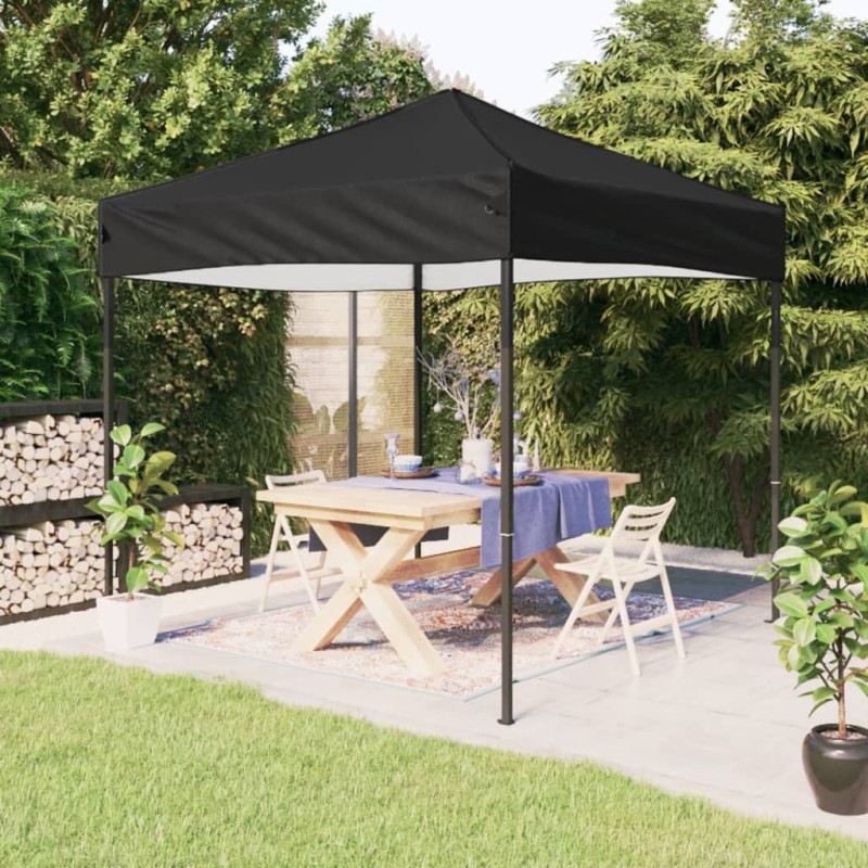 vidaXL Partyzelt Faltbar Schwarz 3x3 m vidaXL Partyzelt Faltbar Schwarz 3x3 m