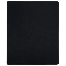 vidaXL Spannbettlaken Jersey Schwarz 180x200 cm Baumwolle