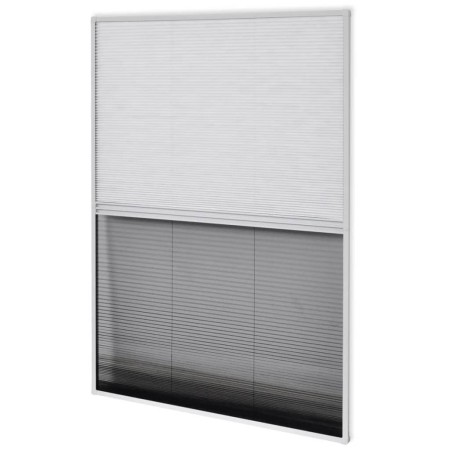 vidaXL Insektenschutz-Plissee für Fenster Jalousie Aluminium 80x100 cm 