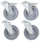 vidaXL Lenkrollen mit Bolzenloch 4 Stk. 100 mm vidaXL Lenkrollen mit Bolzenloch 4 Stk. 100 mm