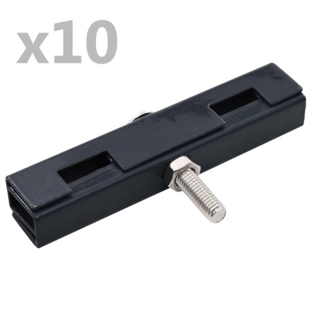 vidaXL U-Mattenverbinder 10 Sets Anthrazit 
