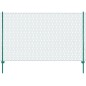 vidaXL Maschendrahtzaun mit Pfosten Stahl 25 x 1,5 m Grün vidaXL Maschendrahtzaun mit Pfosten Stahl 25 x 1,5 m Grün