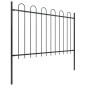 vidaXL Gartenzaun mit Bügel-Design Stahl 1,7 m Schwarz vidaXL Gartenzaun mit Bügel-Design Stahl 1,7 m Schwarz