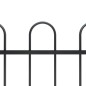 vidaXL Gartenzaun mit Bügel-Design Stahl 1,7 m Schwarz vidaXL Gartenzaun mit Bügel-Design Stahl 1,7 m Schwarz