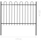 vidaXL Gartenzaun mit Bügel-Design Stahl 1,7 m Schwarz vidaXL Gartenzaun mit Bügel-Design Stahl 1,7 m Schwarz