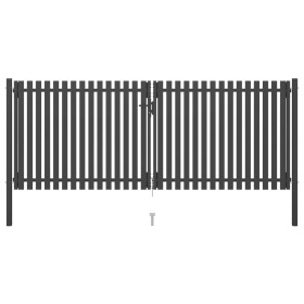 vidaXL Gartentor Stahl 4x1,7 m Anthrazit