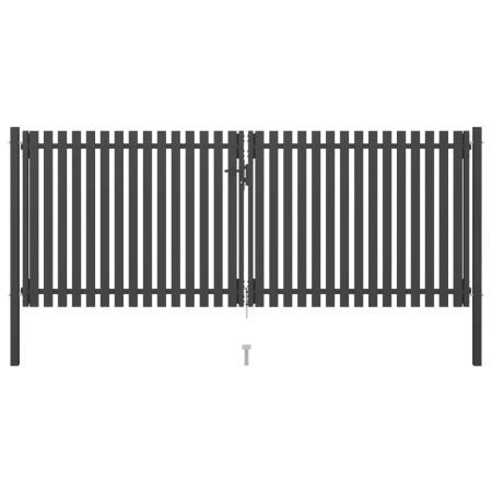 vidaXL Gartentor Stahl 4x1,7 m Anthrazit